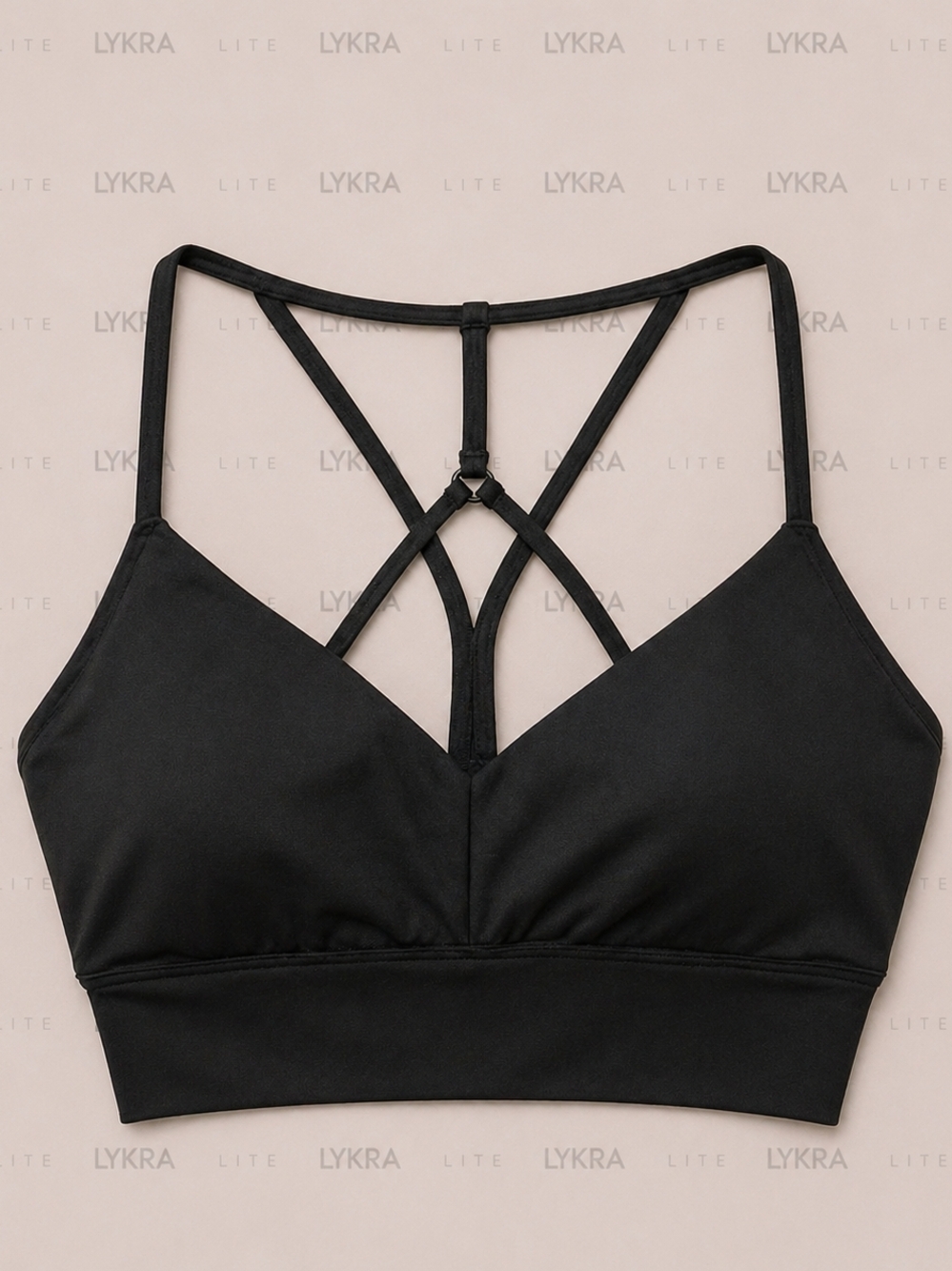 Alo Black Strappy Sports Bra XS Activewear Yoga Workout Top - Picture 2 of 4